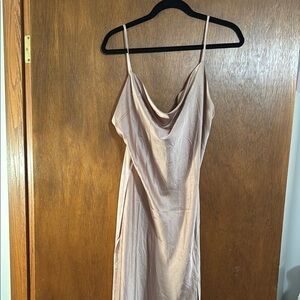 Elegant Tan Slip Dress